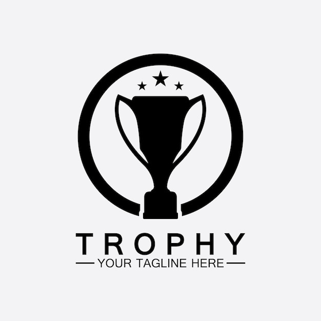 Trofeo vector logo iconocampeones trofeo logo icono para ganador premio plantilla de logotipo