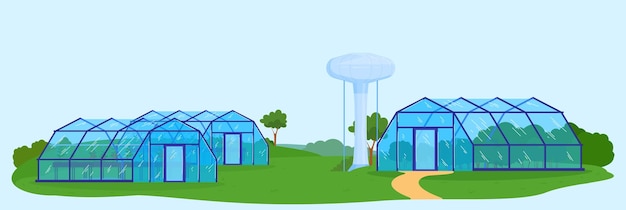 Tronco tanque granja depósito campo industria tradicional naturaleza equipo diseño en dibujos animados estilo vector ilustración