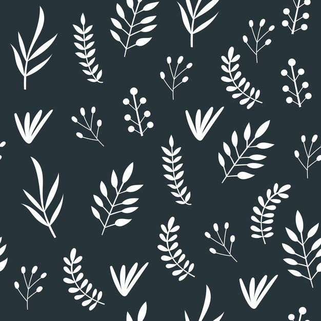 Tropical de patrones sin fisuras con elementos florales. Ilustración vectorial.