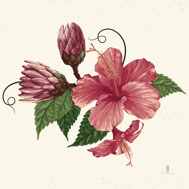 Tropical verano clip art. Emblema de verano útil para el diseño de fondo.