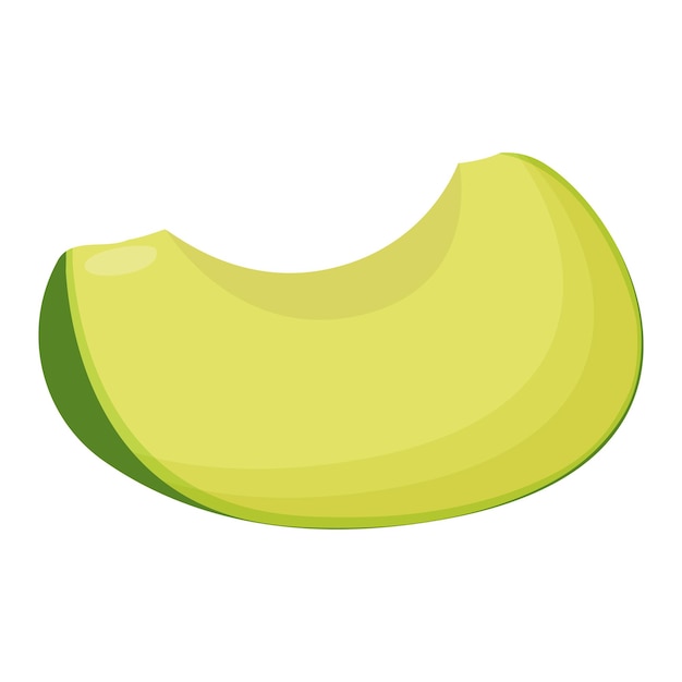 Un trozo de aguacate aislado sobre fondo blanco Ilustración vectorial plana