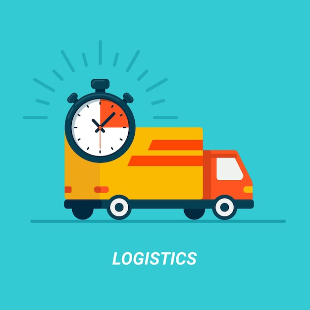 Truck de servicio de entrega de concepto logístico