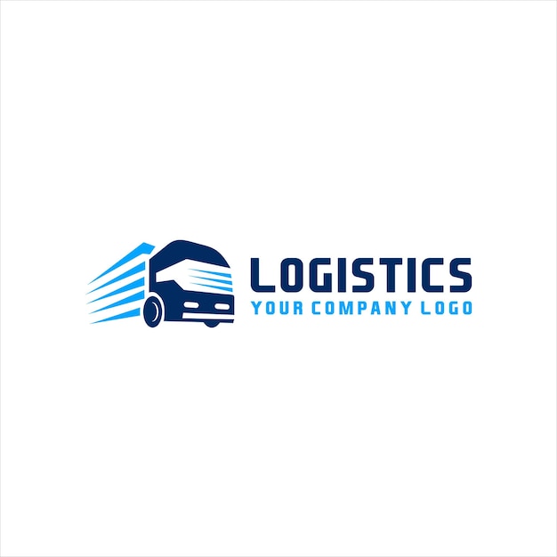 Truck Transportation Logo vector logo para negocios corporativos entrega de logística de mercancías