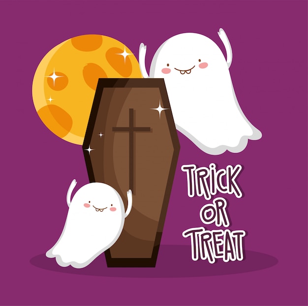 Truco o trato para feliz halloween