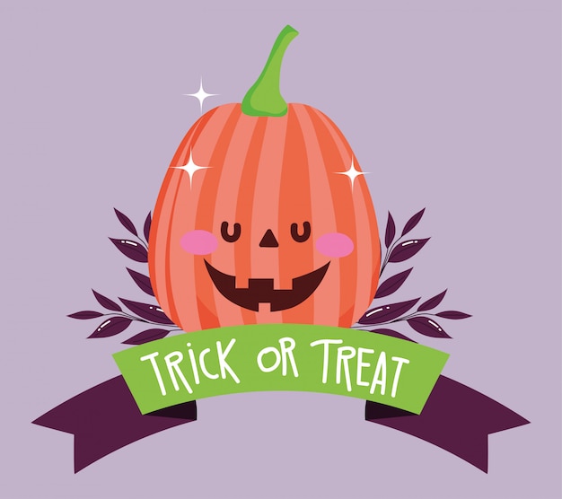 Vector truco o trato para feliz halloween