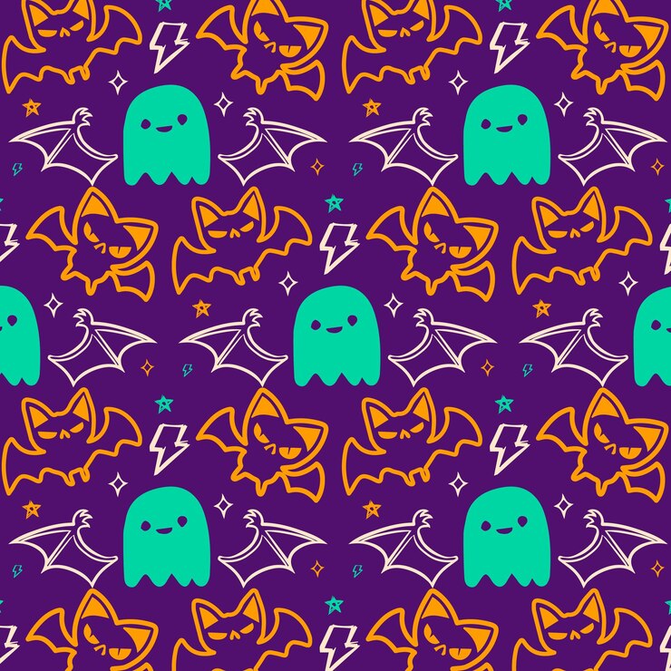 Truco o trato de halloween plano dibujado a mano de fondo transparente