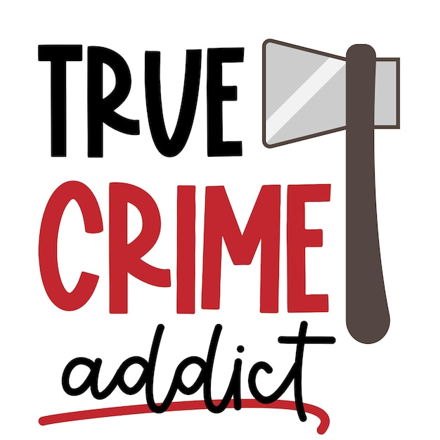 True Crime svg paquete letras ilustración vector cartel fondo postal banner ventana