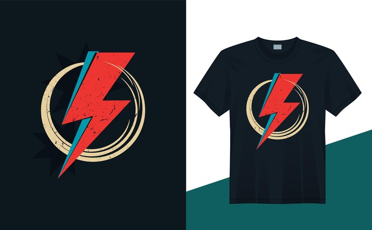 Trueno: citas de diseño de camisetas relámpago para impresión de camisetas, ropa de moda, afiches, arte mural