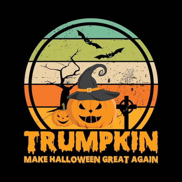 Trumpkin hace que halloween vuelva a ser genial diseño de camiseta