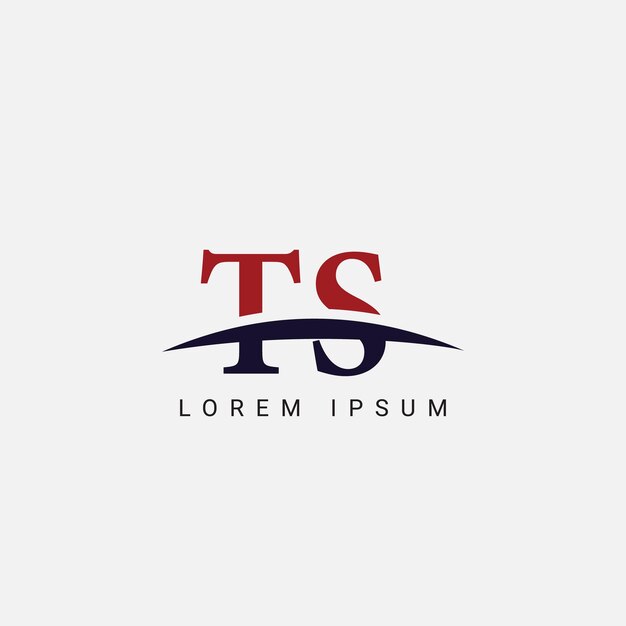TS Alfabeto ST letra estilo monograma moderno elemento vectorial del logotipo