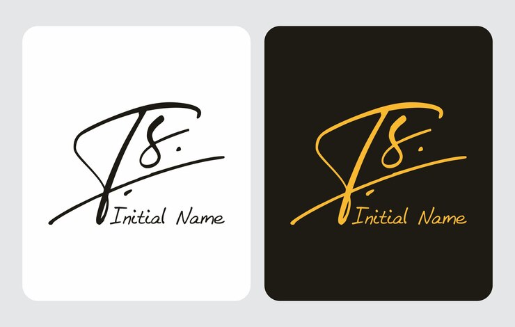 Ts T s escritura a mano inicial Ts escritura a mano inicial firma logotipo plantilla vector letras de mano