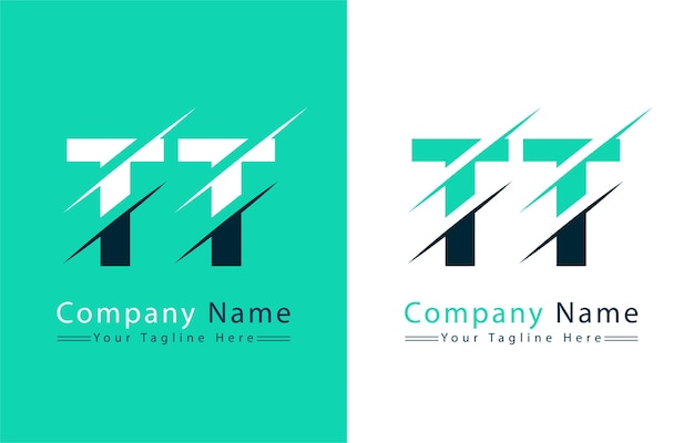 TT Diseño de la letra del logotipo Concept Vector Ilustración del logotipo