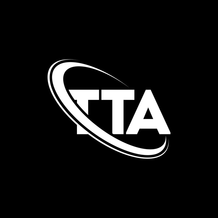 Vector tta logotipo tta letra tta letra diseño de logotipo iniciales tta logotipo vinculado con círculo y mayúscula monograma tta tipografía para negocios de tecnología y marca inmobiliaria
