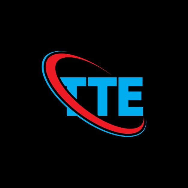 TTE logotipo TTE letra TTE letra diseño de logotipo Iniciales TTE logotipo vinculado con círculo y mayúscula monograma logotipo TTe tipografía para negocios de tecnología y marca inmobiliaria
