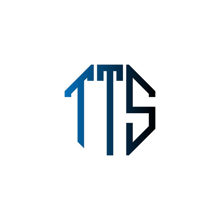 Vector tts diseño inicial de logotipo creativo moderno minimalista atemporal con monograma de espacio negativo