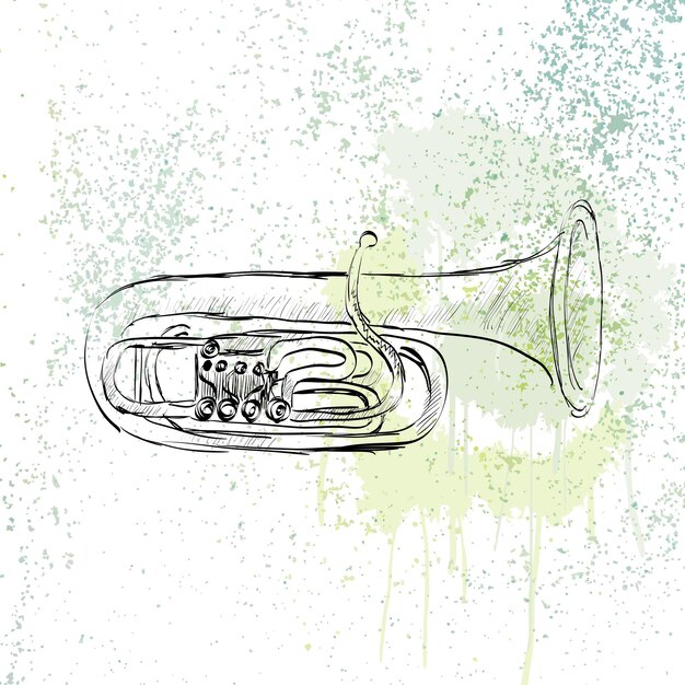 Vector tuba musical