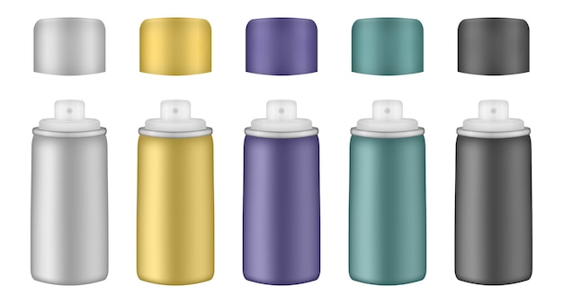 Tubo de aluminio para ambientador de laca para el cabello Botellas blancas, amarillas, moradas, verdes y negras