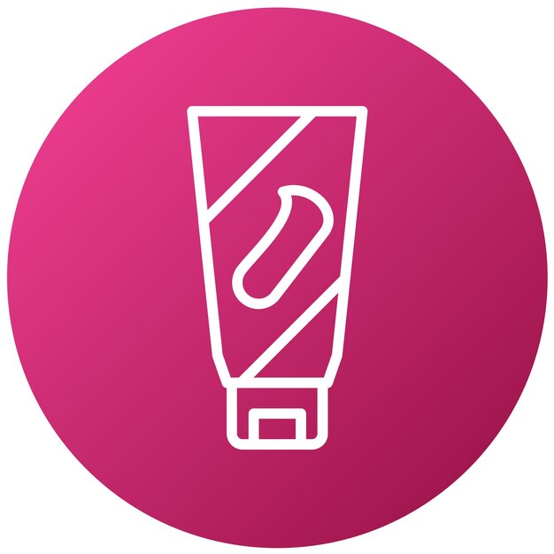 un tubo de champú está en un círculo rosa