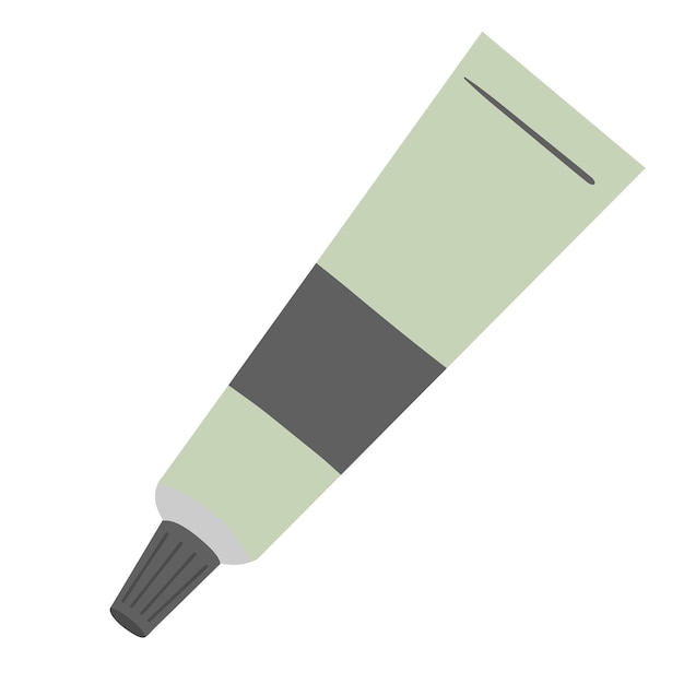 Tubo de crema aislado sobre fondo blanco Ilustración de vector cosmético de cuidado de piel de belleza dibujado a mano