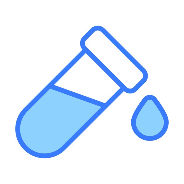 Tubo de ensayo de moda icono vectorial editable prueba de sangre