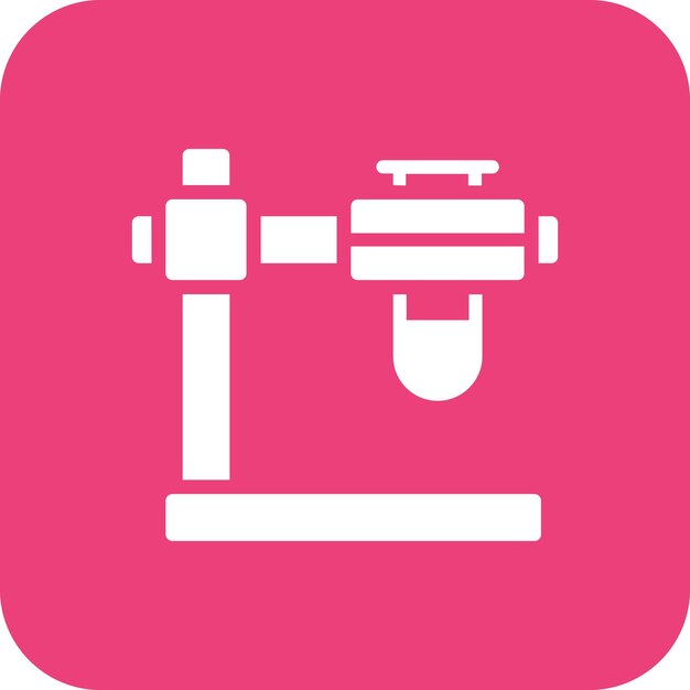 Tubo de ensayo Stand ilustración del icono vectorial del conjunto de iconos de química