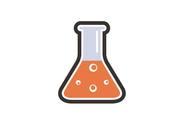 Tubo de laboratorio Ilustración plana sencilla