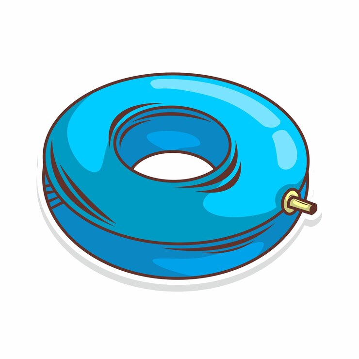 Vector tubo de natación doodle arte estilo de dibujo a mano