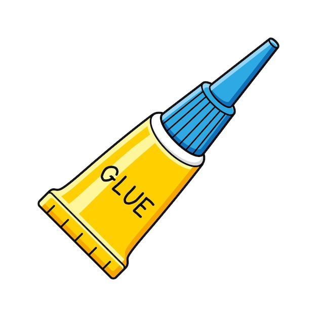 Tubo de pegamento amarillo