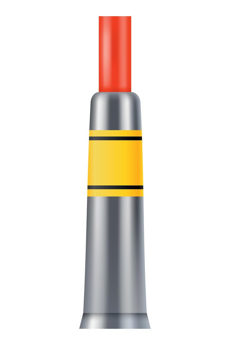 Vector tubo de pegamento recipiente de plástico de colección de suministros de oficina tipos de productos adhesivos ilustración de diseño de embalaje vectorial
