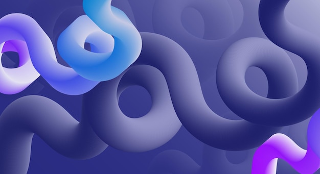 Tubos 3D abstractos con efecto de gradiente