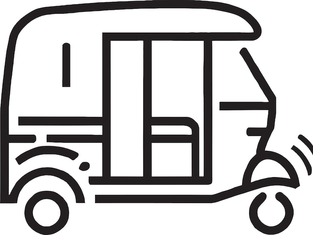 Tuk Tuk Traveler Vector Logo Design Icon para un viaje memorable