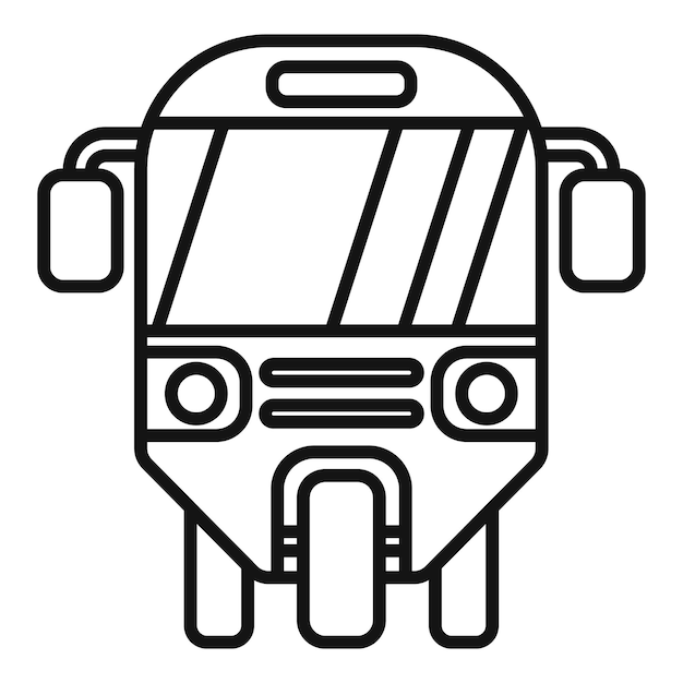 Tuk tuk vista frontal del servicio de taxi exótico icono de transporte