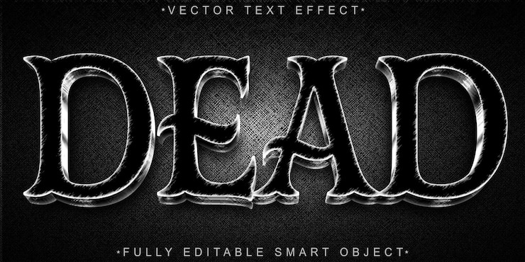 Vector tumba de muertos, tumba oscura, horror espeluznante, objeto inteligente totalmente editable, efecto de texto.