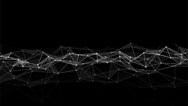 Túnel de estructura alámbrica de tecnología sobre fondo blanco Rejilla 3D futurista