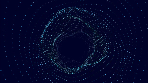 Túnel de estructura metálica abstracta Agujero de gusano vectorial Rejilla de portal 3D Embudo de fantasía futurista