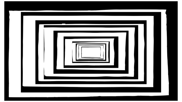 Túnel negro abstracto sobre fondo blanco elementos grunge elementos de diseño de ilusión óptica