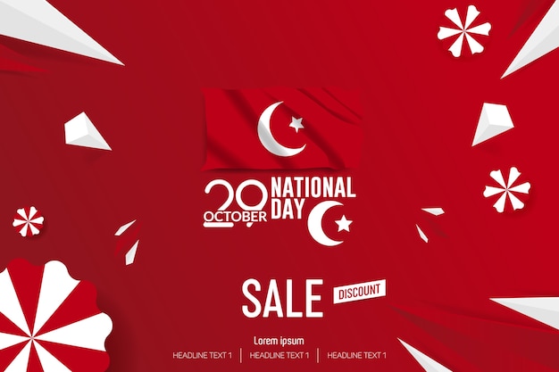 Turquía día de la independencia venta Vector fondo ilustración