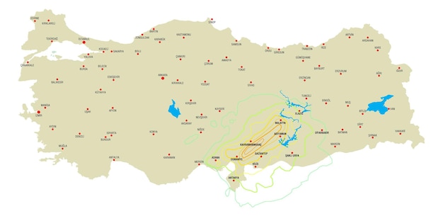 Turquía Mapa Terremoto