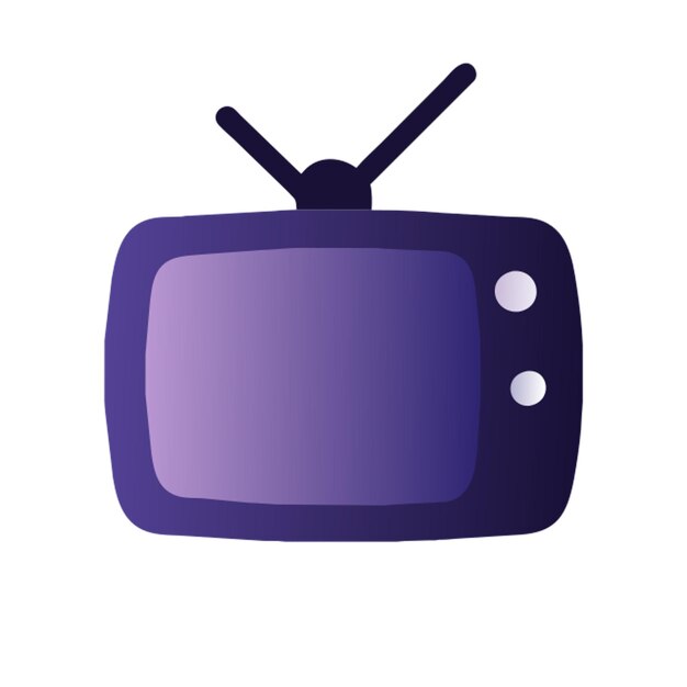 TV inspirado en el morfismo de vidrio icono formas de colores gradiente