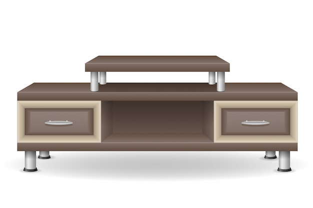 Vector tv mesa muebles vector illustration