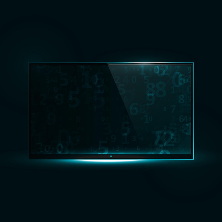 Vector tv de pantalla plana icd.