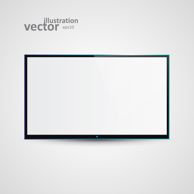 Vector tv pantalla plana icd