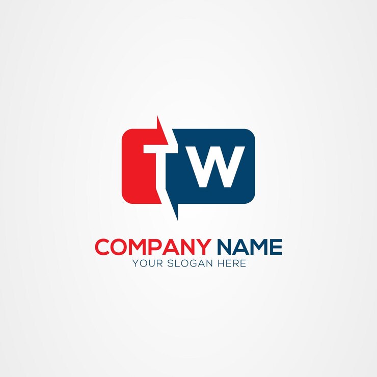 Vector tw o wt creative modern letters elemento de diseño del logotipo