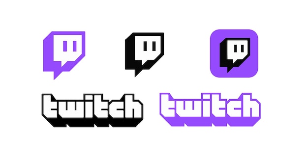 Twitch Flat purple twitch logo Vector ilustración editorial