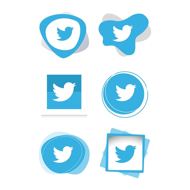 Twitter social media logo icono tecnología, red. fondo, Ilustración vectorial, Me gusta, Compartir