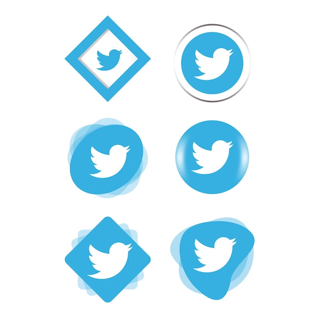 Vector twitter social media logo icono tecnología, red. fondo, ilustración vectorial, me gusta, compartir