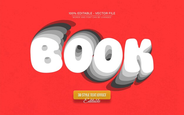 Twizt Retro Book 3D Text Effect Editable