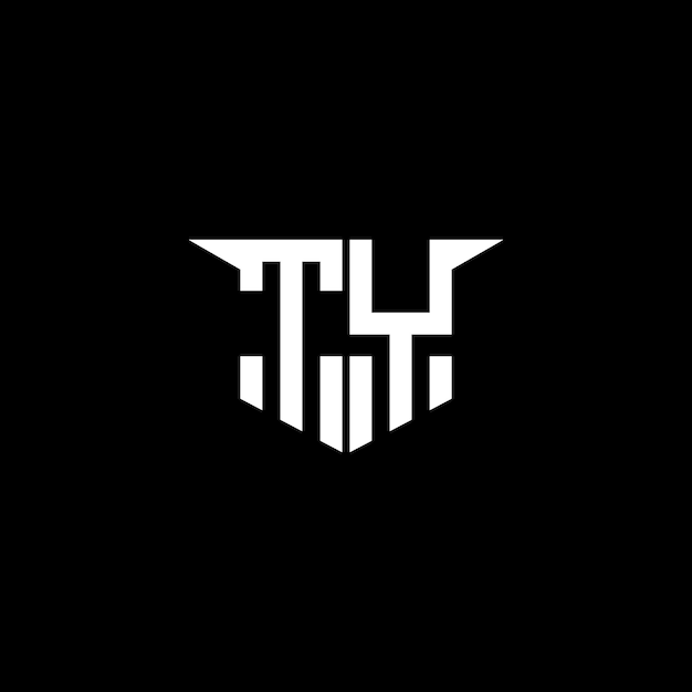 TY Logotipo de construcción moderna con diseño simétrico