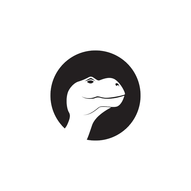 Tyrannosaurus Rex cabeza silueta vector logo icono símbolo ilustración diseño