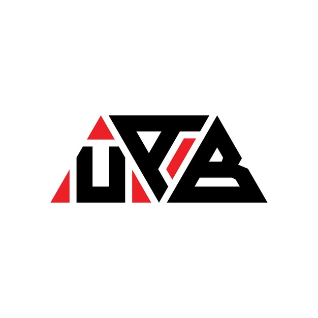 UAB diseño de logotipo de letra triangular con forma de triángulo UAB diseño del logotipo del triángulo monograma UAB triángulo vectorial plantilla del logotipo con color rojo UAB logotipo triangular Simple Elegante y lujoso Logotipo UAB